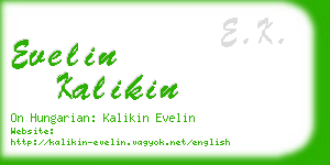 evelin kalikin business card